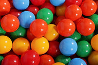 Ronde Ballenbak 200 ballen 90x30cm - Mint geel, rood, donker groen, blauw, oranje ballen