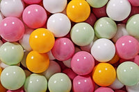 Ronde Ballenbak 200 ballen 90x30cm - Mint met witte, licht groene, licht roze en gele ballen