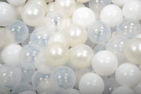 Ballenbak Rond 300 ballen 90x40 cm Licht Roze: Wit, Roze, Wit, Transparant, Parel Wit ballen