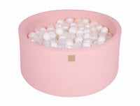 Ballenbak Rond 300 ballen 90x40 cm Licht Roze: Wit, Roze, Wit, Transparant, Parel Wit
