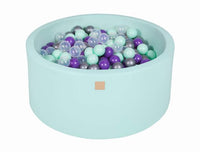 Ballenbak Rond 300 ballen 90x40 cm Mint: Transparant, Zilver, Violet
