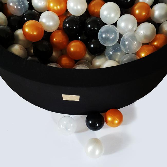Zwarte ballenbak met 250 ballen - Glamour set Details