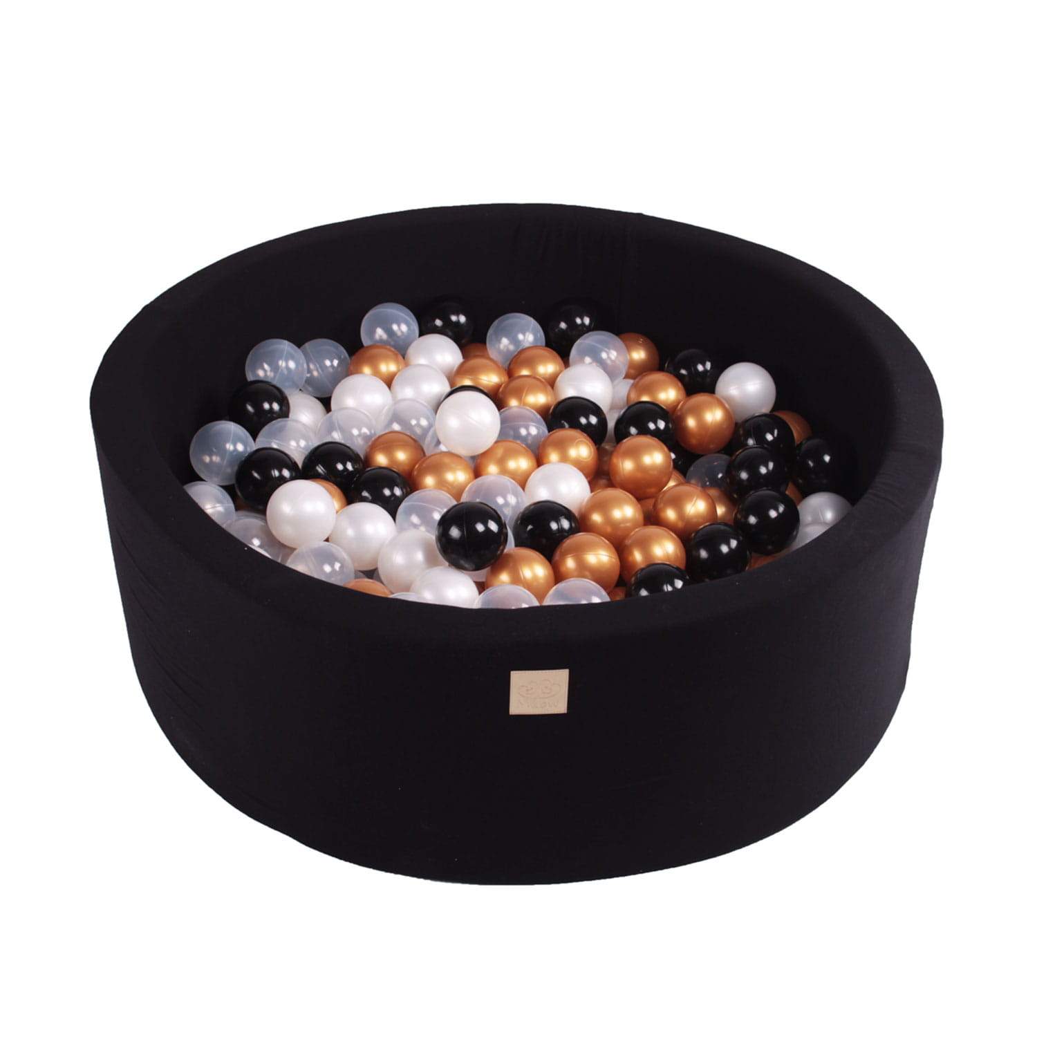 Zwarte ballenbak met 250 ballen - Glamour set Voorzijde