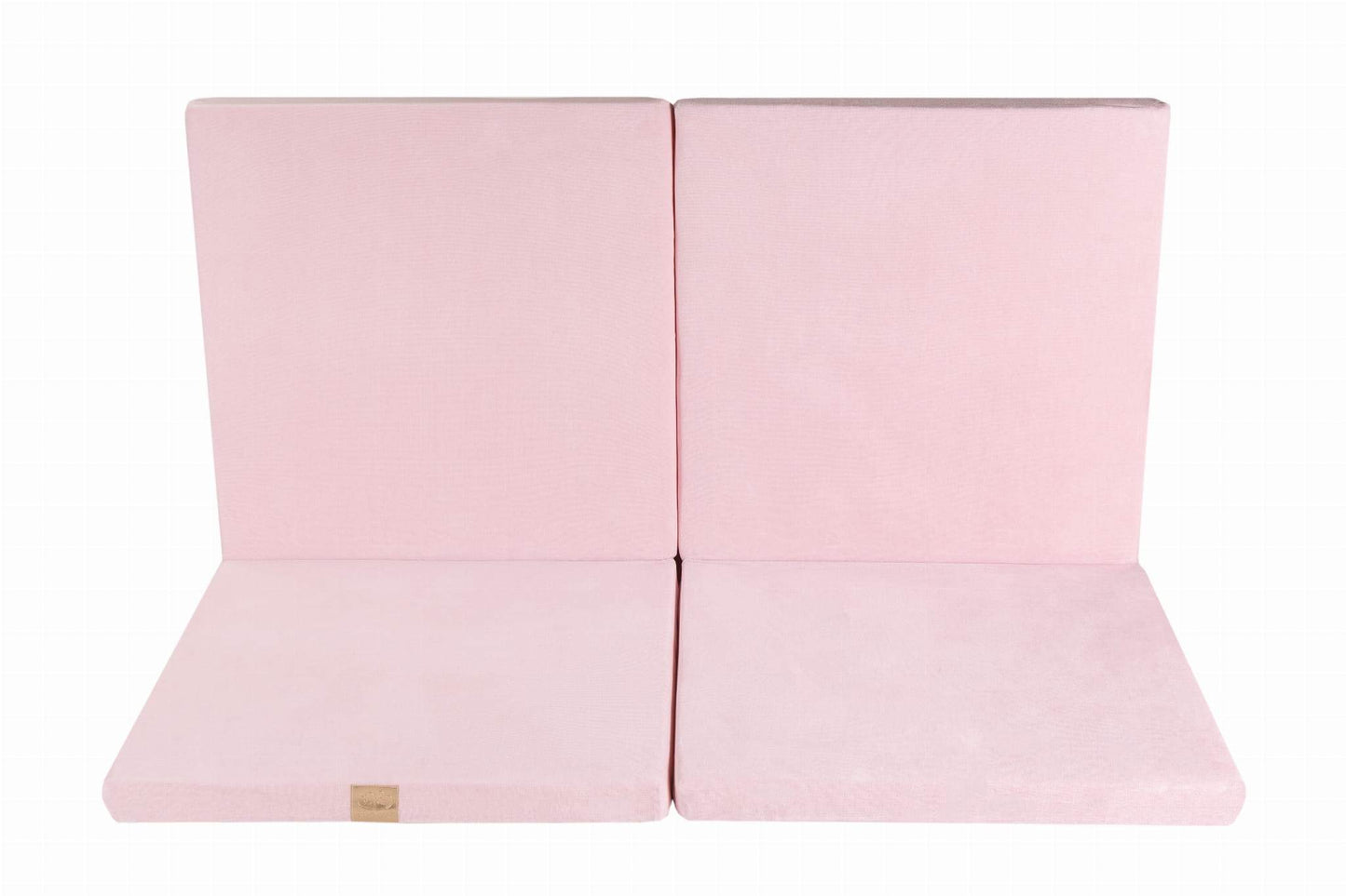 Vierkante speelmatje - Licht roze uitgevouwen voor zit vorm