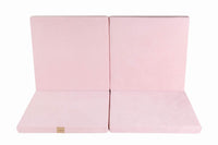 Vierkante speelmatje - Licht roze uitgevouwen voor zit vorm