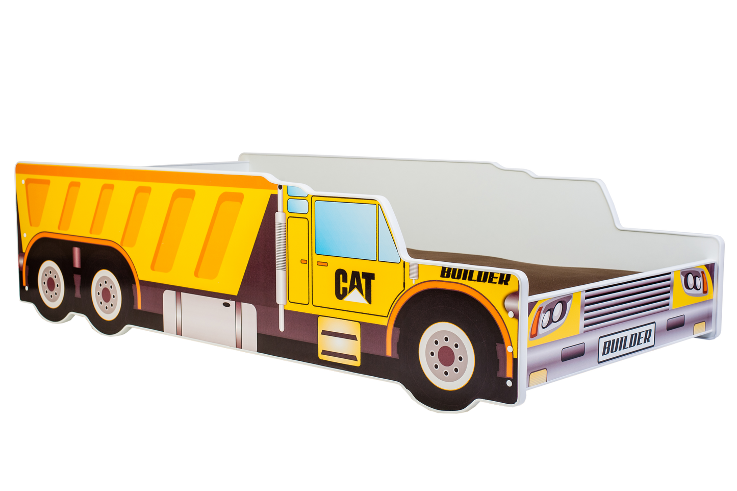 Kinderbed Vrachtwagen Kipper 140x70/80 met matras en lattenbodem
