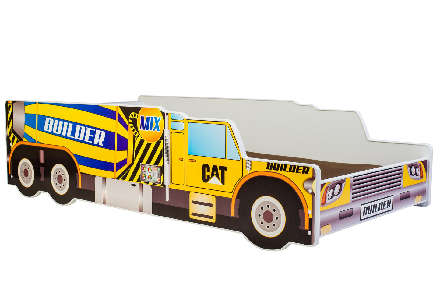 Kinderbed Builder Truck 140x70/80 met matras en onderstel