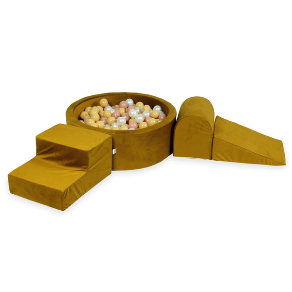 Speelset XL Velvet Goud - Inclusief 90x30 ballenbak met 200 ballen