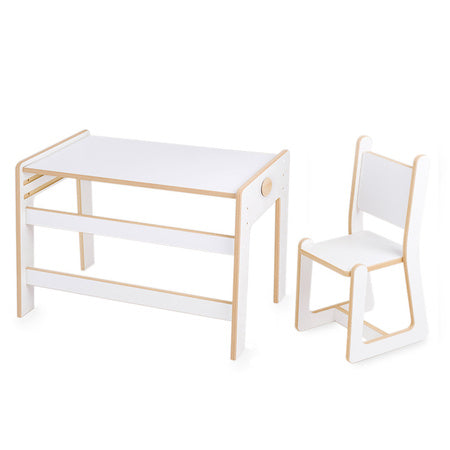 Baby Stoel + Tafel Set – Wit hout