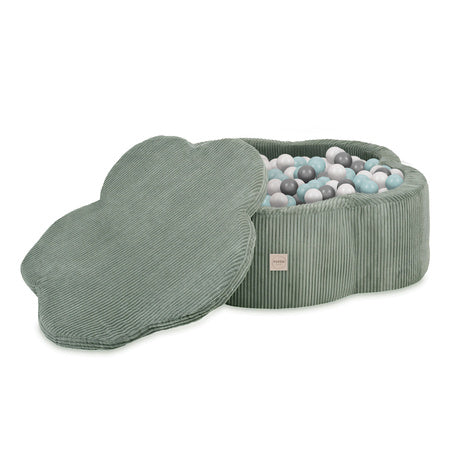 Ballenbak Bloem met Speelmat 95x30 cm Groen - Premium Corduroy