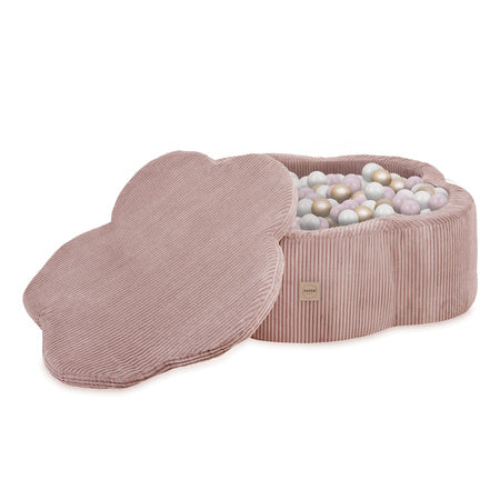Ballenbak Bloem met Speelmat 95x30 cm Roze - Premium Corduroy