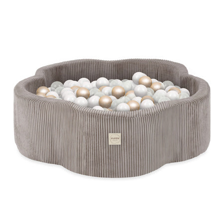 Ballenbak Bloem Beige - 95x30 - Premium Corduroy